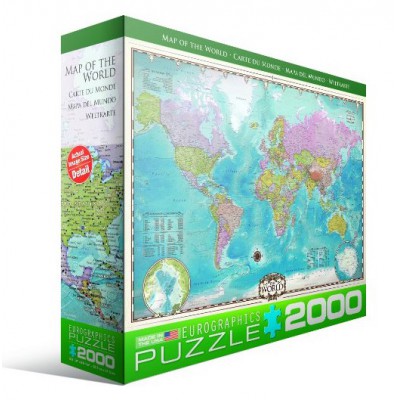 Puzzle Eurographics-8220-0557 Weltkarte