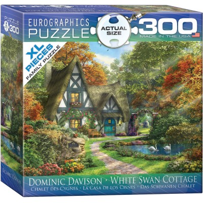 Eurographics-8300-0977 XXL Teile - Familiy Puzzle: Dominic Davison - White Swan Cottage