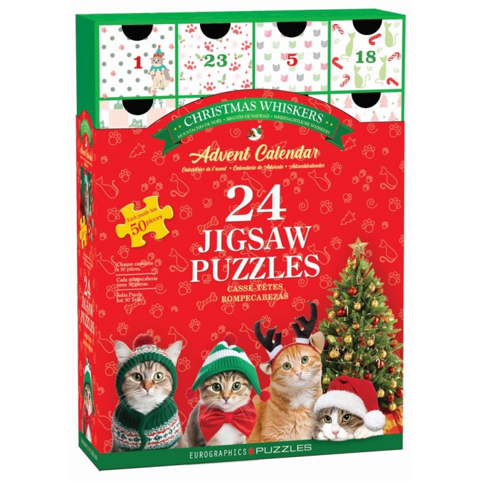 Adventskalender - Weihnachtskatzen - 24 Puzzles