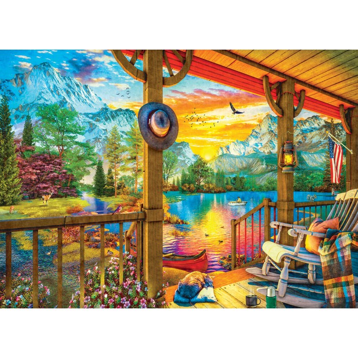 Puzzle   XXL Teile - Angeln am frühen Morgen