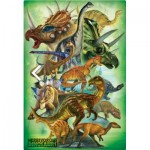Puzzle   XXL Teile - Herbivorous Dinosaurs