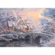 2 Puzzles - Thomas Kinkade, Winter in Lamplight Manour