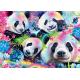Neon Blumen-Pandas