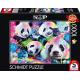 Neon Blumen-Pandas