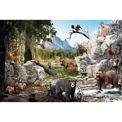 Puzzle Schmidt-Spiele-56239 Die Tiere des Waldes