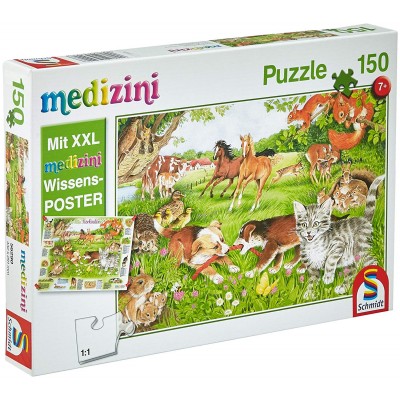 Puzzle Schmidt-Spiele-56290 So leben Tierkinder