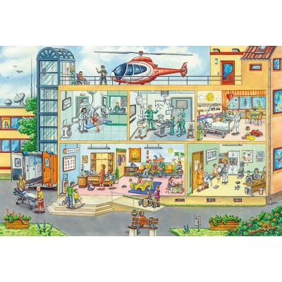 Puzzle Schmidt-Spiele-56374 Im Kinderkrankenhaus