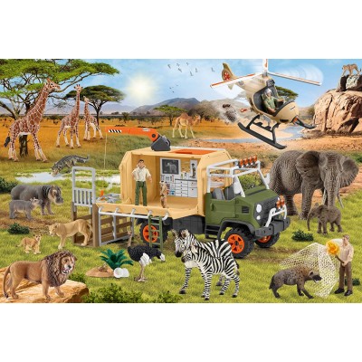 Puzzle Schmidt-Spiele-56384 Abenteuerliche Tierrettung