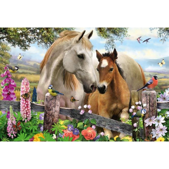 Puzzle  Schmidt-Spiele-56421 Stute und Fohlen