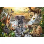 Puzzle  Schmidt-Spiele-56454 Tiere in Afrika