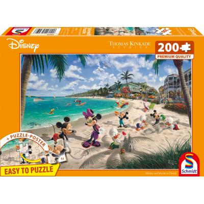 Puzzle Schmidt-Spiele-56559 Disney - Mickey & Minnie in Florida - Eco-Friendly