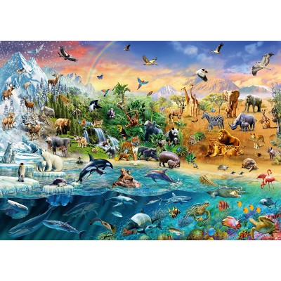 Puzzle Schmidt-Spiele-58324 Die Welt der Tiere