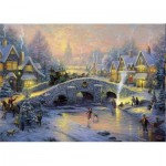 Puzzle  Schmidt-Spiele-58450 Winterliches Dorf