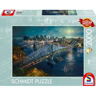 Puzzle Schmidt-Spiele-58782 Mondschein in Manhattan