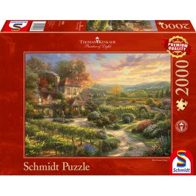 Puzzle Schmidt-Spiele-59629 Thomas Kinkade - In den Weinbergen