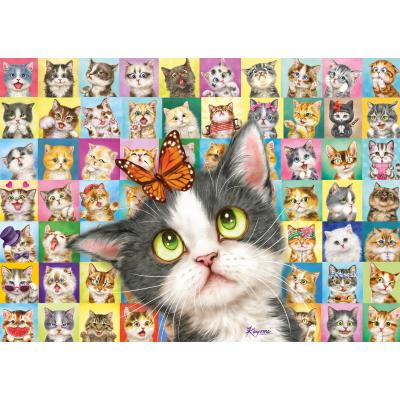 Puzzle Schmidt-Spiele-59759 Katzenmimik
