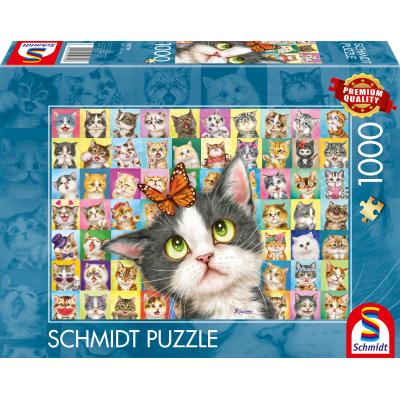 Puzzle Schmidt-Spiele-59759 Katzenmimik