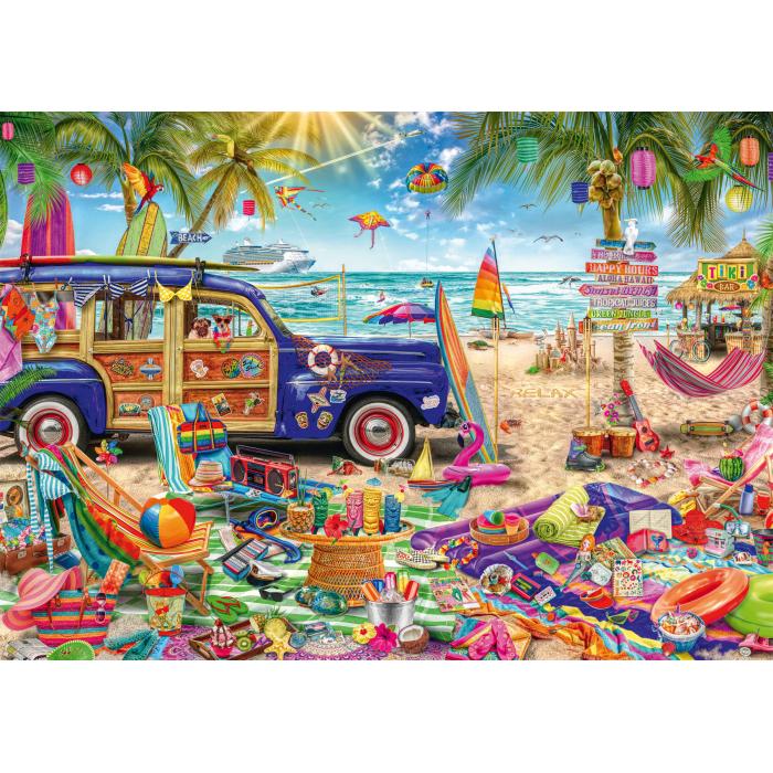Puzzle  Schmidt-Spiele-59793 Ein Farbenfroher Strand