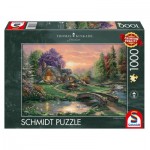 Puzzle  Schmidt-Spiele-59937 Thomas Kinkade - Sweetheart Retreat