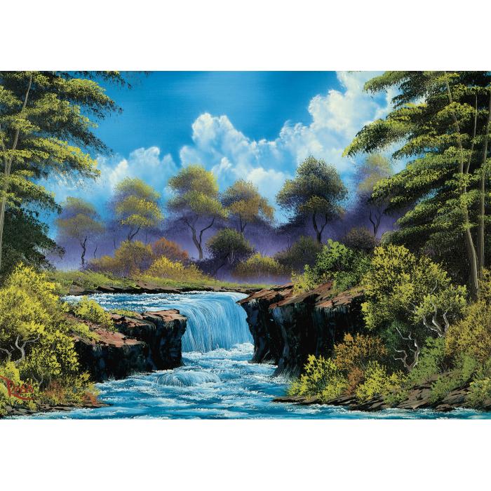 Puzzle   Wasserfall auf der Lichtung