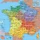 Puzzle aus handgefertigten Holzteilen - Frankreichkarte, 1 Departement = 1 Teil