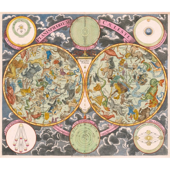  Puzzle-Michele-Wilson-A1279-1200 Handgeschnittenes Holzpuzzle - Celestial Planisphere