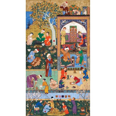 Puzzle-Michele-Wilson-A288-500 Puzzle aus handgefertigten Holzteilen - Persische Kunst: Die Schule