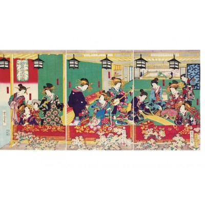 Puzzle-Michele-Wilson-A489-500 Puzzle aus handgefertigten Holzteilen - Utagawa - Shin Yoshiwara
