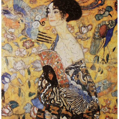 Puzzle-Michele-Wilson-A515-350 Handgeschnittenes Holzpuzzle - Klimt : Lady With Fan