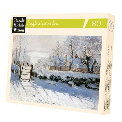 Puzzle-Michele-Wilson-C803-80 Handgeschnittenes Holzpuzzle - Monet : The Magpie