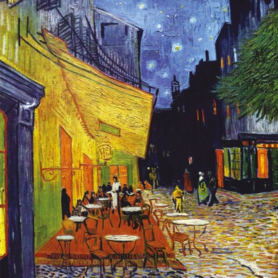 Puzzle-Michele-Wilson-Cuzzle-Z36 Puzzle aus handgefertigten Holzteilen - Vincent van Gogh: Caféterasse am Abend