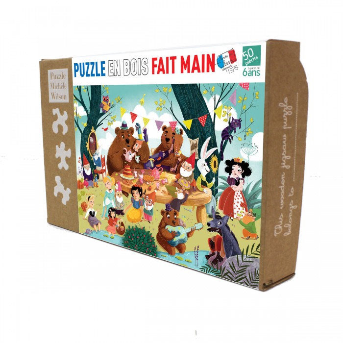  Puzzle-Michele-Wilson-K067-50 Handgeschnittenes Holzpuzzle - Il Etait Une Fois