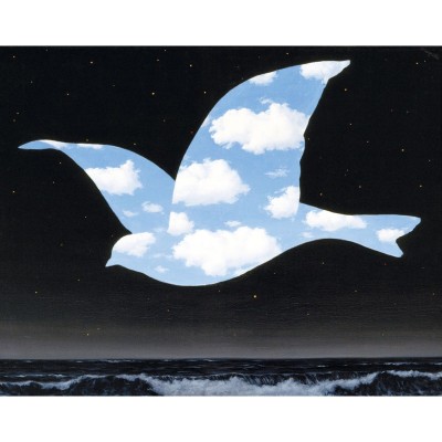 Puzzle-Michele-Wilson-K555-24 Puzzle aus handgefertigten Holzteilen - Magritte - Vogel im Himmel