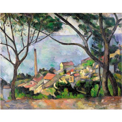 Puzzle-Michele-Wilson-W531-50 Puzzle aus handgefertigten Holzteilen - Paul Cézanne: Das Meer bei l'Estaque