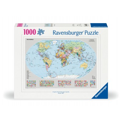 Puzzle Ravensburger-00065 Politische Weltkarte 