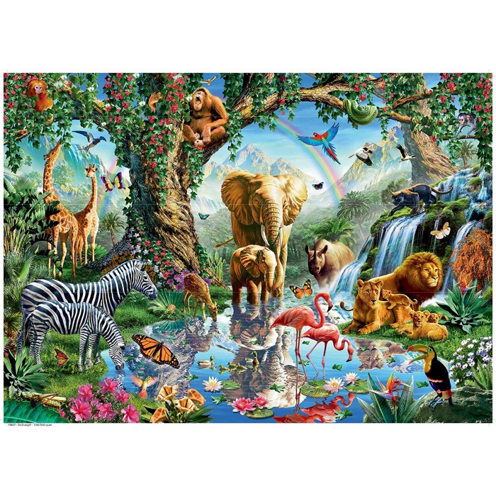 Puzzle Ravensburger-00682 Abentuer im Dschungel