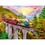 Puzzle  Ravensburger-00795 Zugfahrt im Herbst