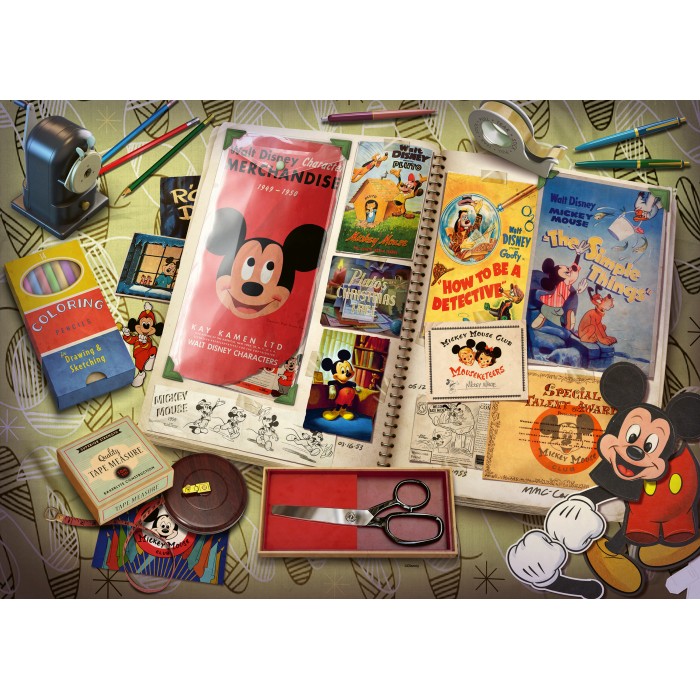 Puzzle  Ravensburger-00841 Micky Maus Jahr 1950