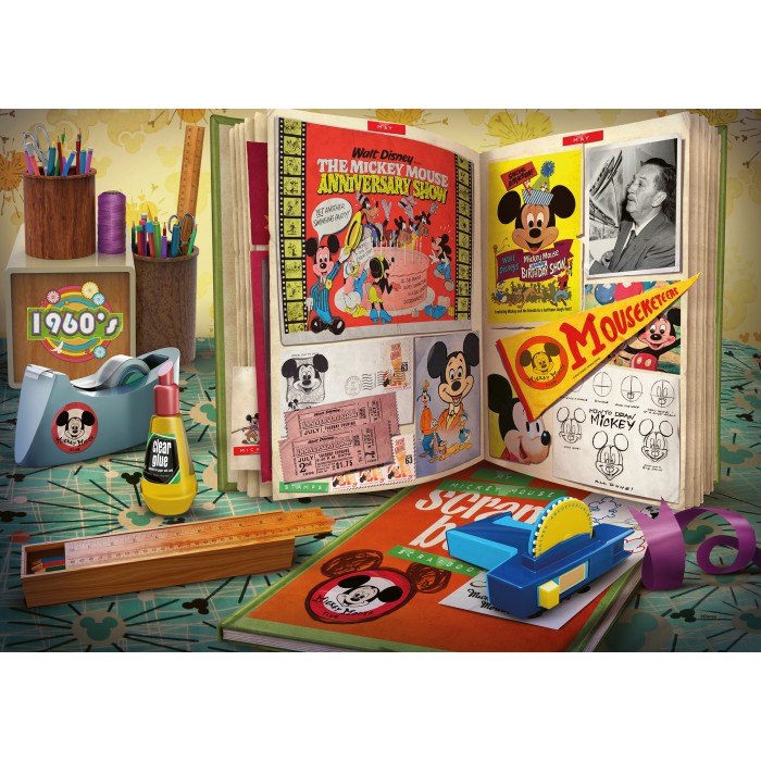 Puzzle Ravensburger-00842 Micky Maus Jahr 1960