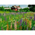  Ravensburger-00844 Bauernhof in Schweden (Puzzle Highlight, Scandinavian)