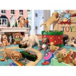 Puzzle  Ravensburger-00865 XXL Teile - Verspielte Welpen