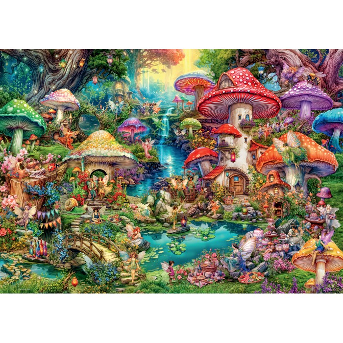 Puzzle  Ravensburger-01258 Das Pilzdorf - Aimee Stewart