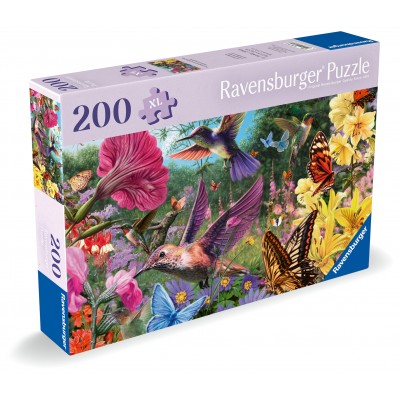 Ravensburger-01369 Wellness & Puzzle - Kolibris und Schmetterlinge