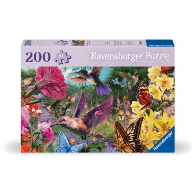 Ravensburger-01369 Wellness & Puzzle - Kolibris und Schmetterlinge