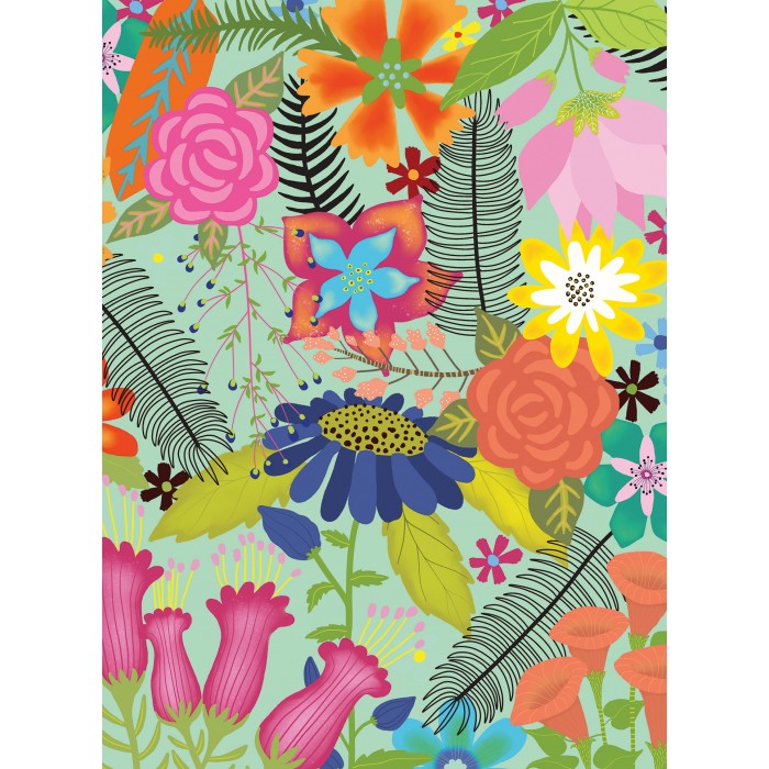 Puzzle  Ravensburger-01382 Dschungel der Blumen