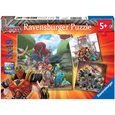 Ravensburger-05016 3 Puzzles - Gormiti