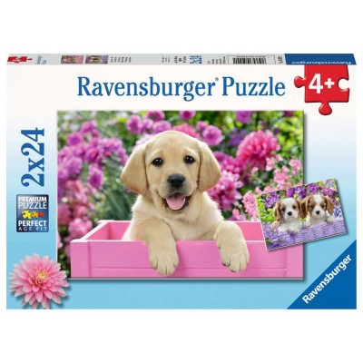 Ravensburger-05029 2 Puzzles - Süße Freunde