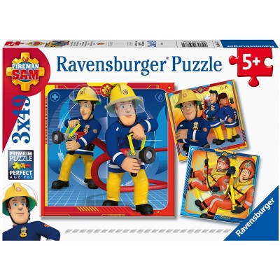 Ravensburger-05077 3 Puzzles - Fireman Sam