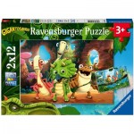  Ravensburger-05125 2 Puzzles - Gigantosaurus