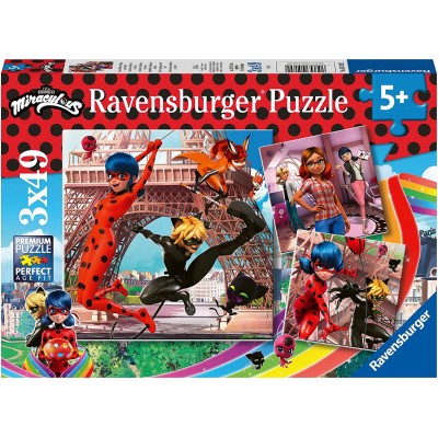 Ravensburger-05189 3 Puzzles - Lady Bug
